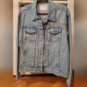 Old Navy Light Blue Distressed Denim Jacket